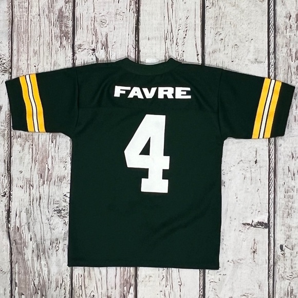 Brett Favre Green Bay Packers NFL Football Logo 7 Jersey Boys Youth - Picture 3 of 4